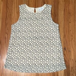 Cream & Gray Leopard Print Top